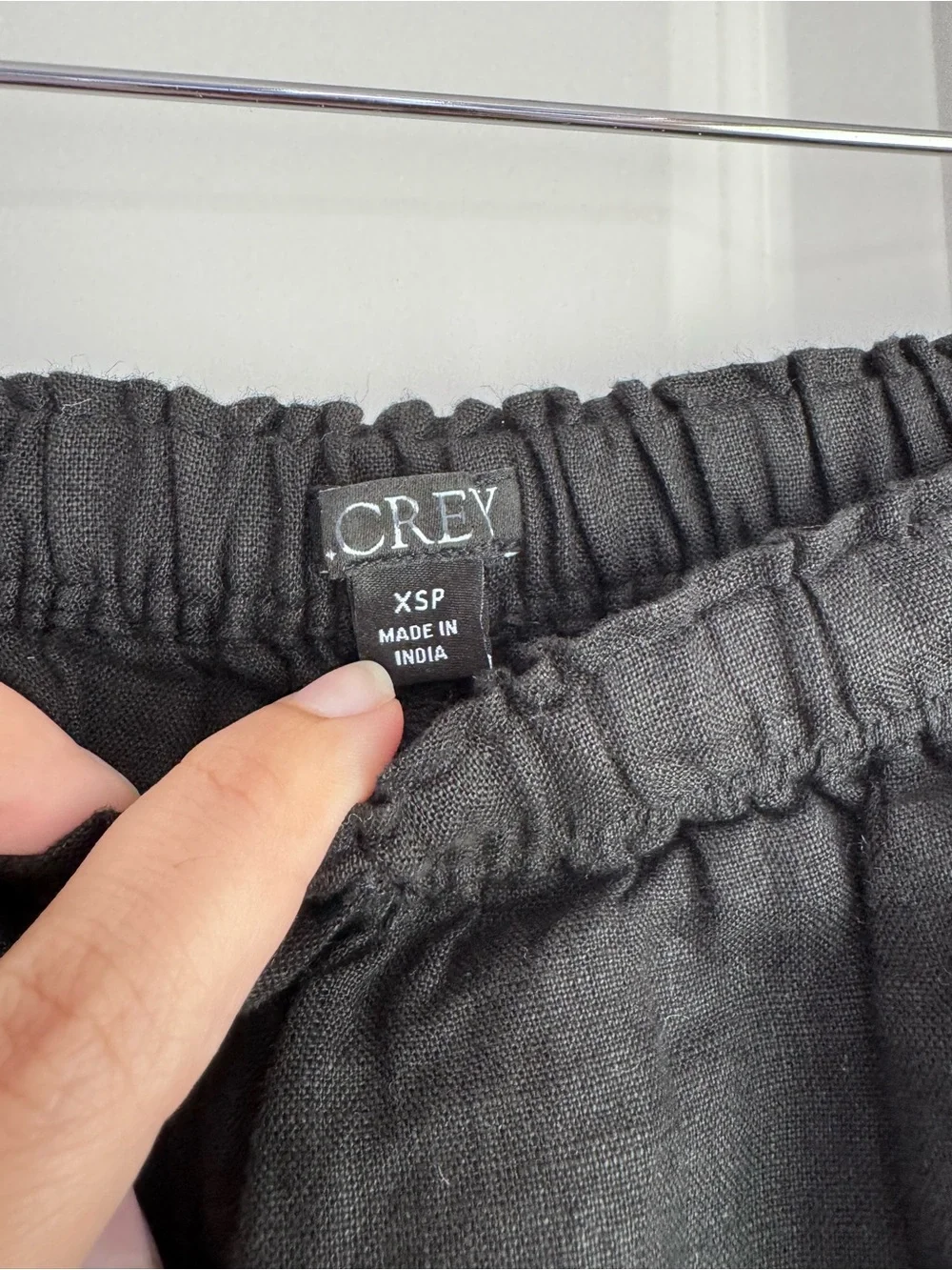 NWT J Crew Soleil Linen Pants In Black Size XS Petite